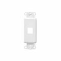 Leviton WALLPLATES INS DEC 1 PORT WH 41641-W